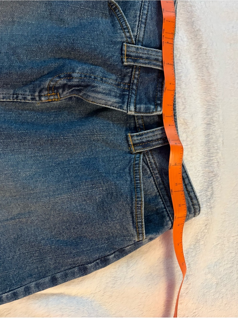 Denim Ruffle Mini Skirt - Blue - Picture 5 of 5